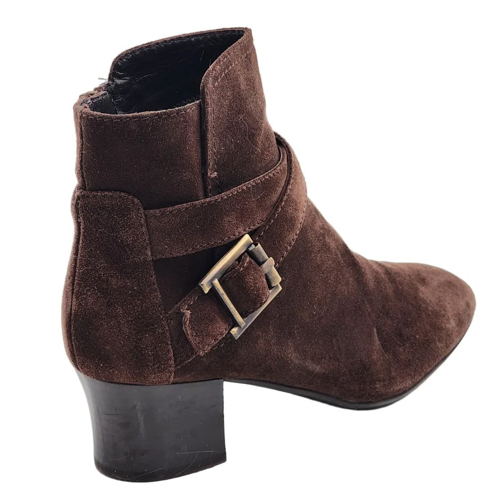 AQUATALIA Francique Brown Suede Weatherproof Ankle Boots & Booties‎ Size 7.5